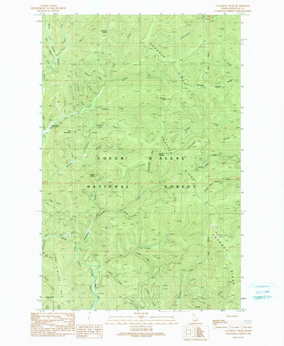 United States Geological Survey Cataract Peak, ID (1990, 24000-Scale) digital map