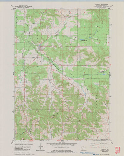 United States Geological Survey Cataract, WI (1983, 24000-Scale) digital map