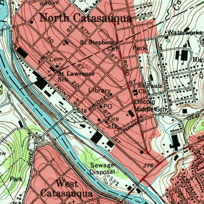 United States Geological Survey Catasauqua, PA (1964, 24000-Scale) digital map