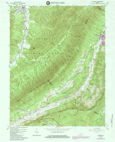 United States Geological Survey Catawba, VA (1963, 24000-Scale) digital map