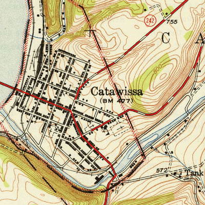 United States Geological Survey Catawissa, PA (1947, 24000-Scale) digital map