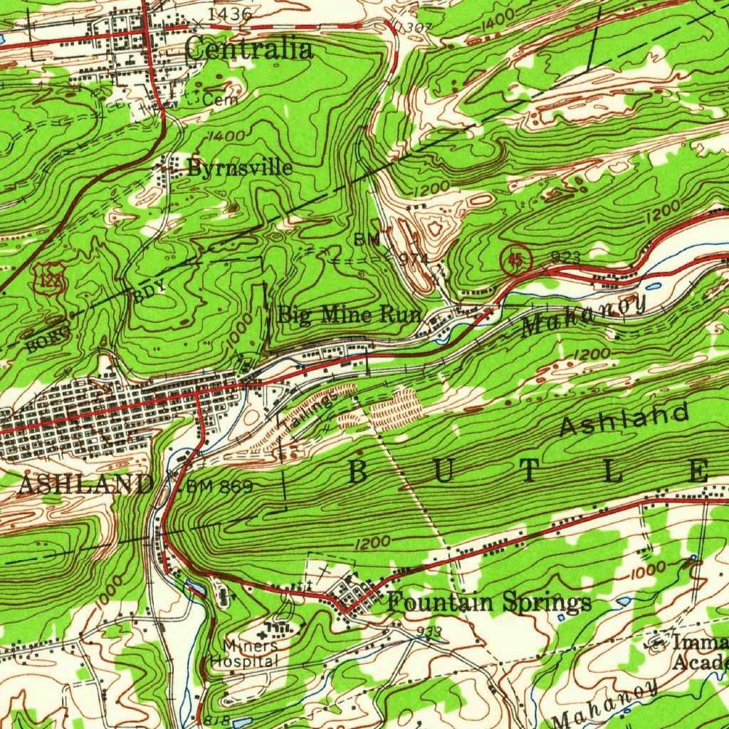 Catawissa, PA (1955, 62500-Scale) Map by United States Geological ...