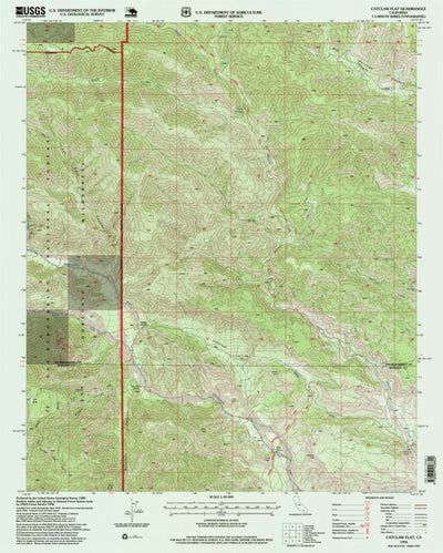 United States Geological Survey Catclaw Flat, CA (1996, 24000-Scale) digital map