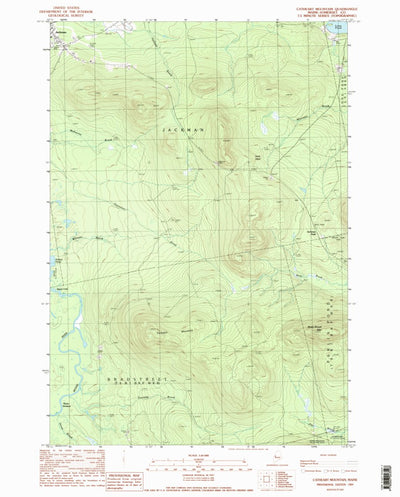 United States Geological Survey Catheart Mountain, ME (1989, 24000-Scale) digital map