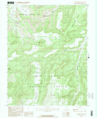 United States Geological Survey Cathedral Butte, UT (1985, 24000-Scale) digital map