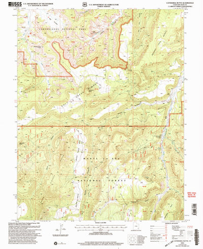 United States Geological Survey Cathedral Butte, UT (2001, 24000-Scale) digital map