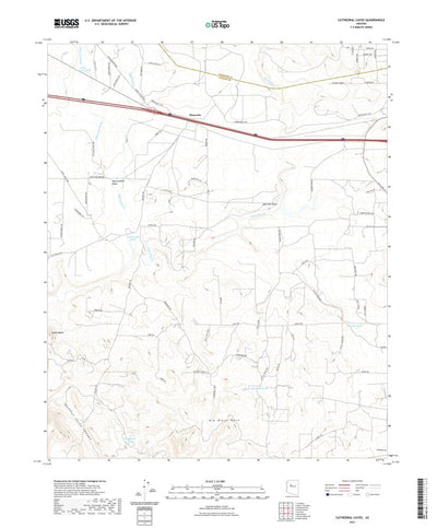 United States Geological Survey Cathedral Caves, AZ (2021, 24000-Scale) digital map