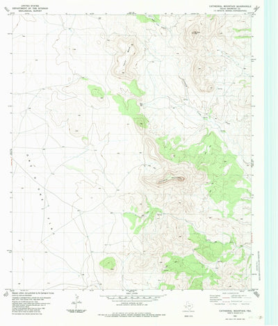 United States Geological Survey Cathedral Mountain, TX (1983, 24000-Scale) digital map