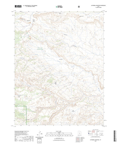 United States Geological Survey Cathedral Mountain, UT (2023, 24000-Scale) digital map