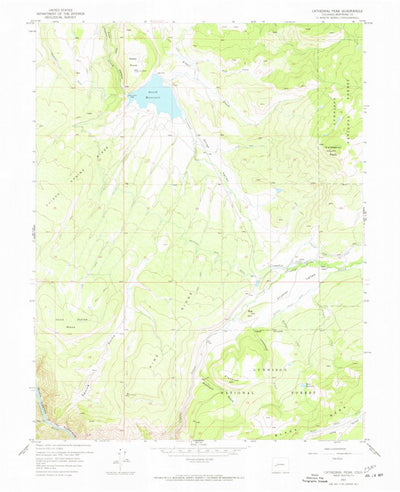 United States Geological Survey Cathedral Peak, CO (1957, 24000-Scale) digital map