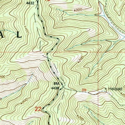 United States Geological Survey Cathedral Peak, ID (1996, 24000-Scale) digital map