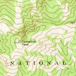 United States Geological Survey Cathedral Peak, MT (1970, 24000-Scale) digital map