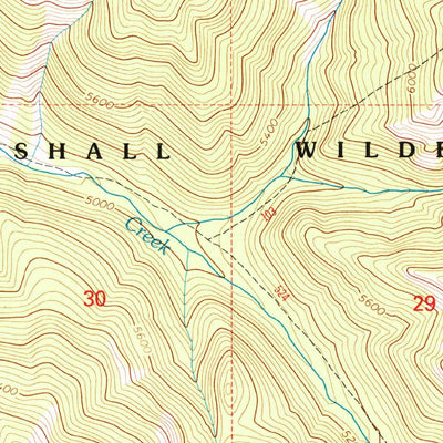 United States Geological Survey Cathedral Peak, MT (1994, 24000-Scale) digital map