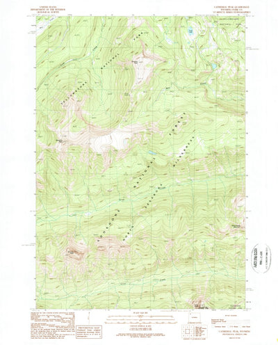 United States Geological Survey Cathedral Peak, WY (1989, 24000-Scale) digital map