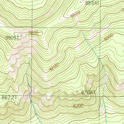 United States Geological Survey Cathedral Peak, WY (1989, 24000-Scale) digital map
