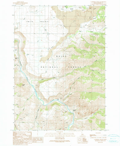 United States Geological Survey Cathedral Rocks, ID (1990, 24000-Scale) digital map