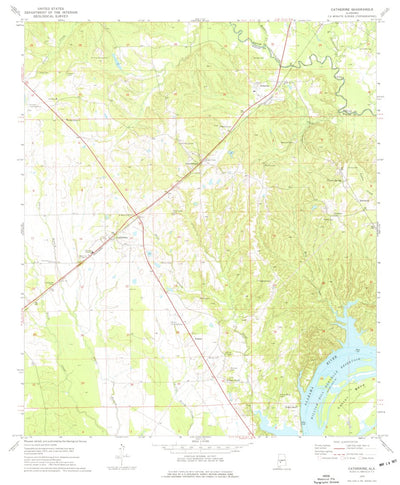 United States Geological Survey Catherine, AL (1974, 24000-Scale) digital map
