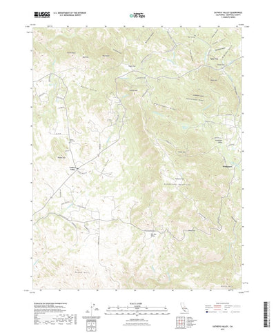 United States Geological Survey Catheys Valley, CA (2021, 24000-Scale) digital map