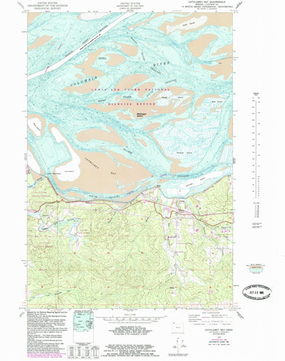 United States Geological Survey Cathlamet Bay, OR (1949, 24000-Scale) digital map