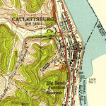 United States Geological Survey Catlettsburg, KY-OH-WV (1953, 24000-Scale) digital map