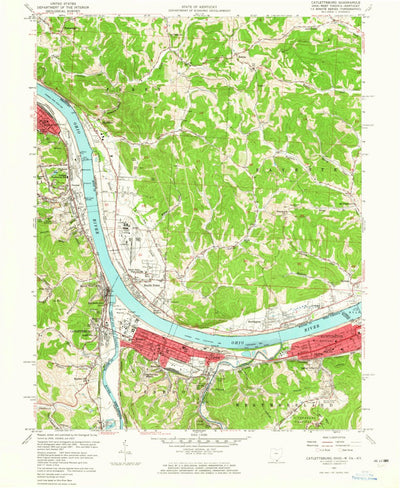 United States Geological Survey Catlettsburg, KY-OH-WV (1957, 24000-Scale) digital map
