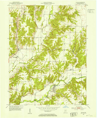 United States Geological Survey Catlin, IN (1952, 24000-Scale) digital map