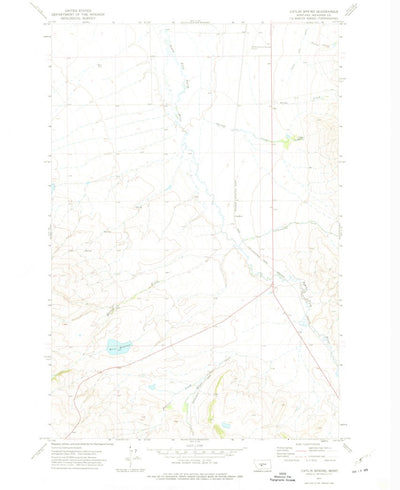 United States Geological Survey Catlin Spring, MT (1971, 24000-Scale) digital map