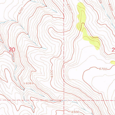 United States Geological Survey Catnip Canyon, NV-OR (1966, 24000-Scale) digital map