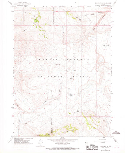 United States Geological Survey Catnip Mountain SE, NV (1966, 24000-Scale) digital map