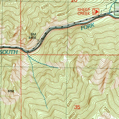 United States Geological Survey Caton Lake, ID (2004, 24000-Scale) digital map