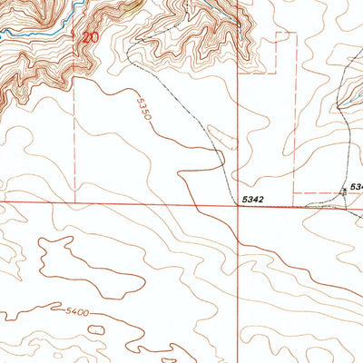 United States Geological Survey Cattail Ranch NE, WY (1990, 24000-Scale) digital map