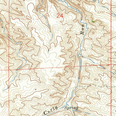 United States Geological Survey Cattail Ranch, WY (1963, 24000-Scale) digital map