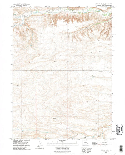 United States Geological Survey Cattail Ranch, WY (1990, 24000-Scale) digital map