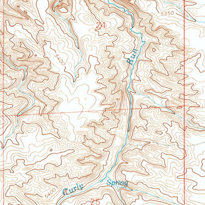 United States Geological Survey Cattail Ranch, WY (1990, 24000-Scale) digital map