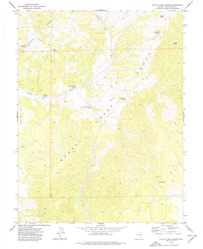 United States Geological Survey Cattle Camp Spring, NV (1973, 24000-Scale) digital map