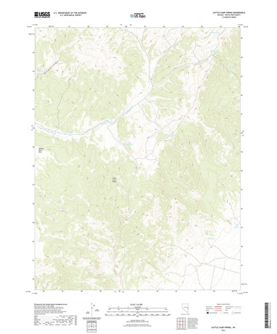 United States Geological Survey Cattle Camp Spring, NV (2021, 24000-Scale) digital map