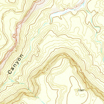 United States Geological Survey Cattle Canyon, AZ (1970, 24000-Scale) digital map