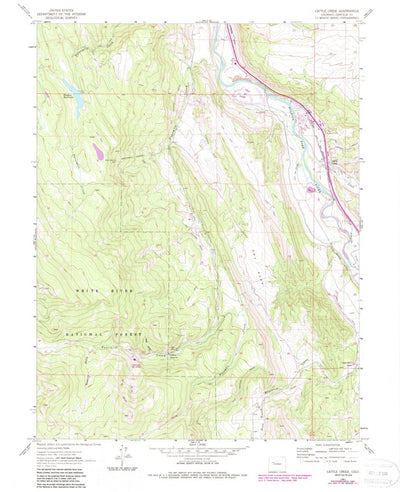 United States Geological Survey Cattle Creek, CO (1961, 24000-Scale) digital map