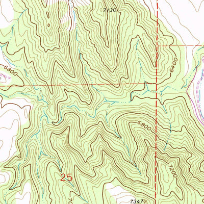 United States Geological Survey Cattle Creek, CO (1961, 24000-Scale) digital map