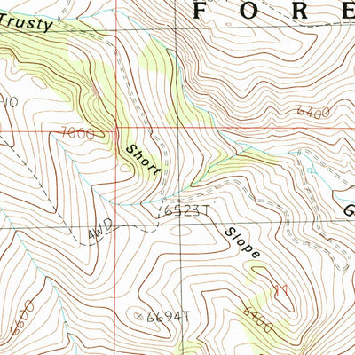 United States Geological Survey Cattle Gulch, MT (1988, 24000-Scale) digital map