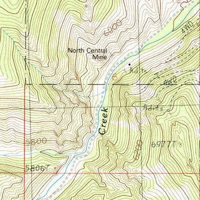 United States Geological Survey Cattle Gulch, MT (1988, 24000-Scale) digital map