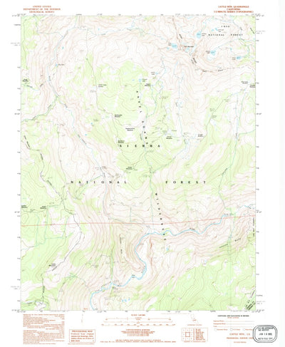 United States Geological Survey Cattle Mountain, CA (1992, 24000-Scale) digital map