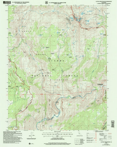 United States Geological Survey Cattle Mountain, CA (2004, 24000-Scale) digital map