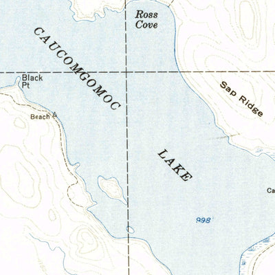 United States Geological Survey Caucomgomoc Lake, ME (1954, 62500-Scale) digital map