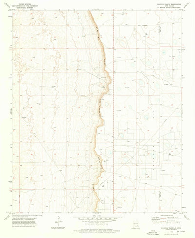 United States Geological Survey Caudill Ranch, NM (1973, 24000-Scale) digital map
