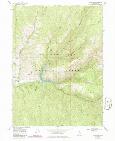 United States Geological Survey Causey Dam, UT (1964, 24000-Scale) digital map