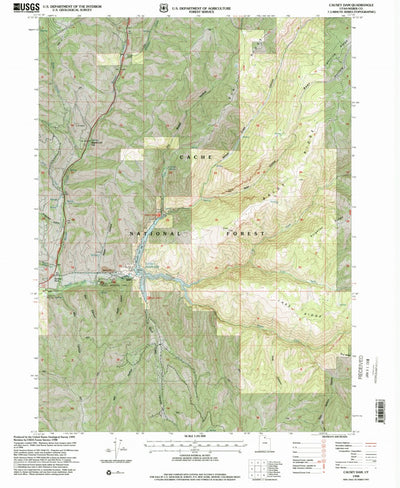United States Geological Survey Causey Dam, UT (1998, 24000-Scale) digital map