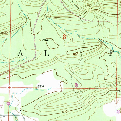 United States Geological Survey Cauthron, AR (1958, 24000-Scale) digital map