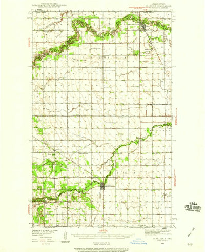 United States Geological Survey Cavalier, ND (1939, 62500-Scale) digital map