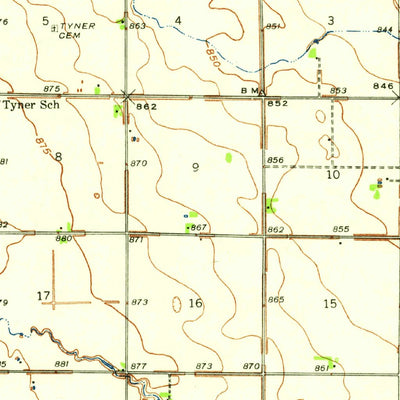 United States Geological Survey Cavalier, ND (1939, 62500-Scale) digital map